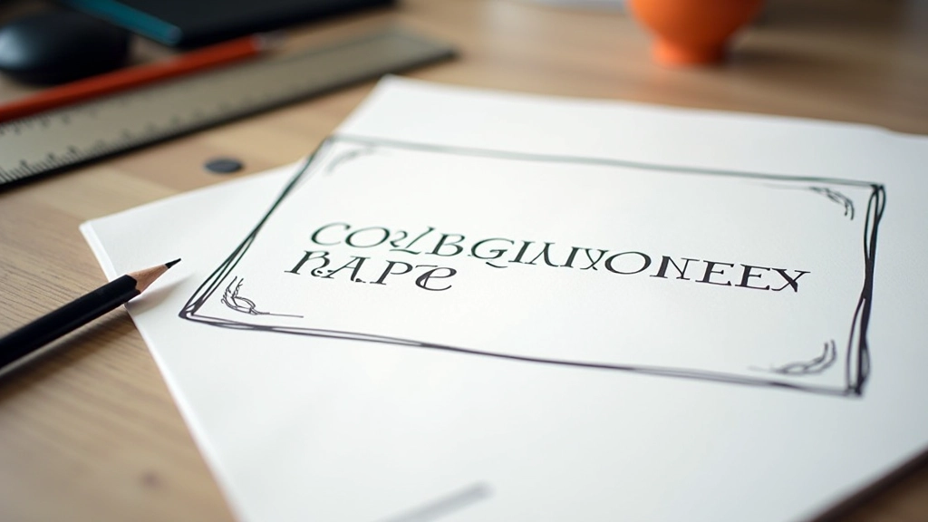 Typografické prvky a okraje kolem textu, design mockup
